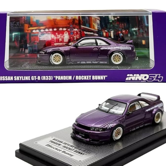 1/64 Nissan Skyline GT-R (R33) "PANDEM ROCKET BUNNY" Purple 