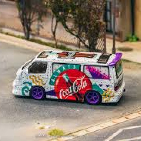 Tarmac Works 1/64 Toyota Hiace Wagon Custom Coca-Cola Delivery Van